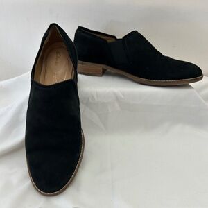 Clarks Netley Bright Loafer Black Suede Size 9.5M